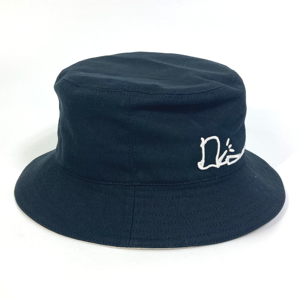 Dior 033C906U4511 Travis Scott Cactus Jack Dior Bob Hat, Unisex, Cotton, Black