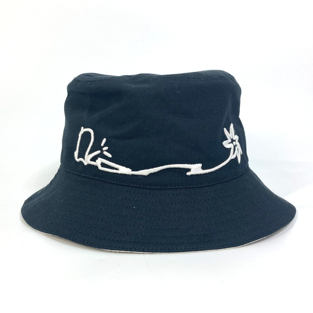 Dior 033C906U4511 Travis Scott Cactus Jack Dior Bob Hat, Unisex, Cotton, Black