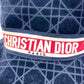 Dior 15CAN923X134 21AW Velvet Cannage Logo Bob Bucket Hat, Cotton, Unisex, Navy