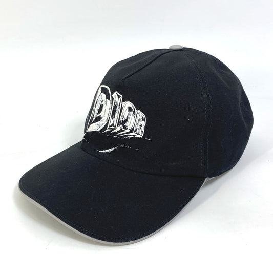 Dior 243C904I4511 ロゴ プリント 帽子 キャップ帽 ベースボール キャップ コットン メンズ ブラック