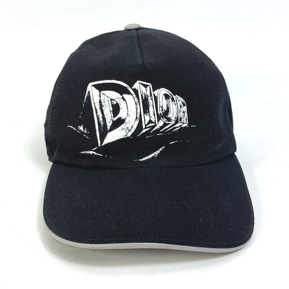 Dior 243C904I4511 Logo Print Baseball Cap, Cotton, Men's, Black