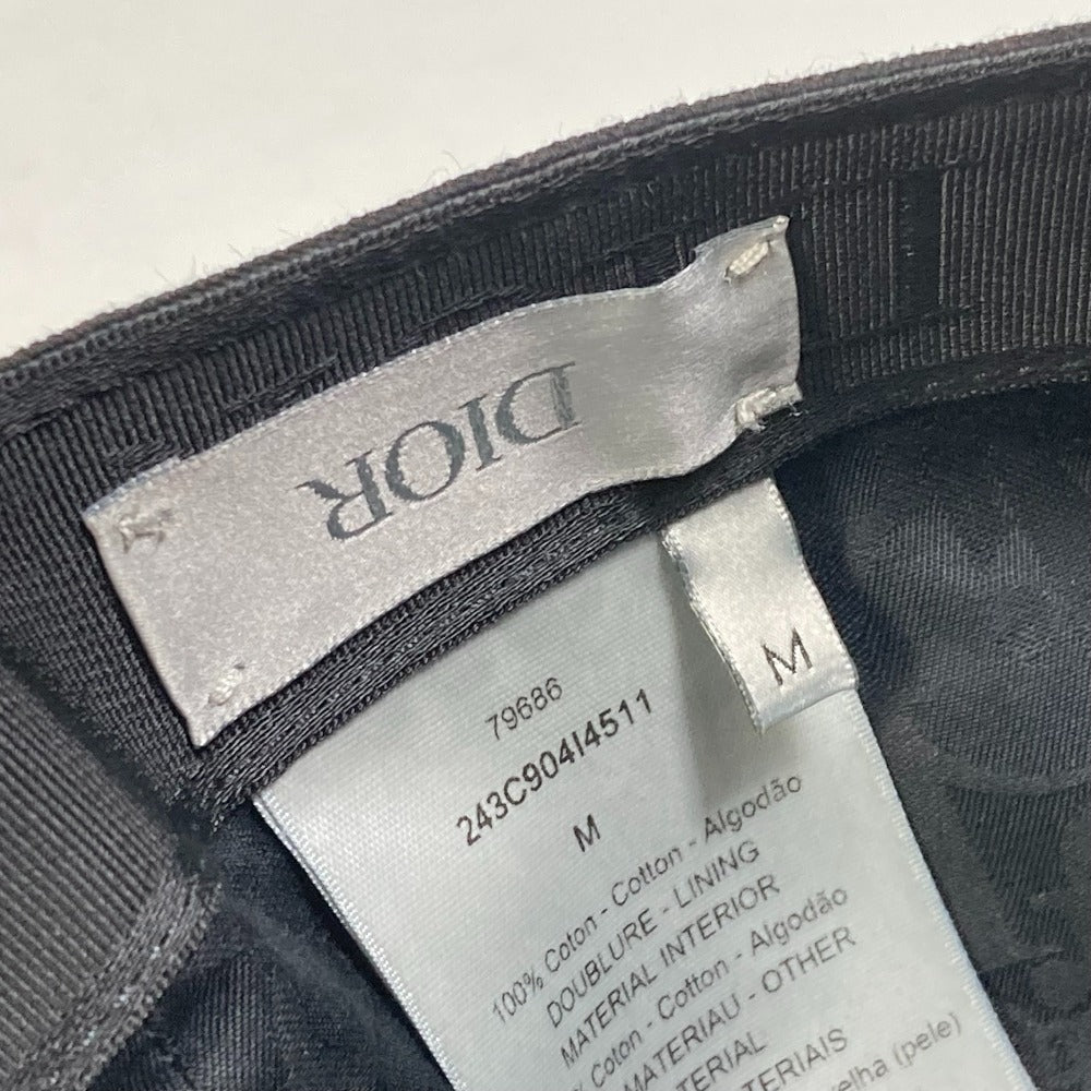 Dior 243C904I4511 Logo Print Baseball Cap, Cotton, Men's, Black
