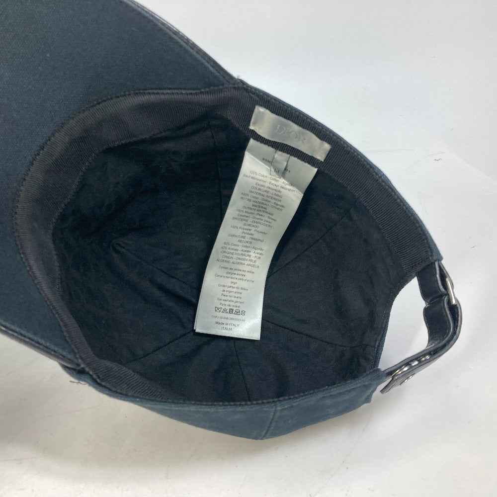 Dior 933C902D4511 Logo Baseball Cap, Cotton, Men's, Black
