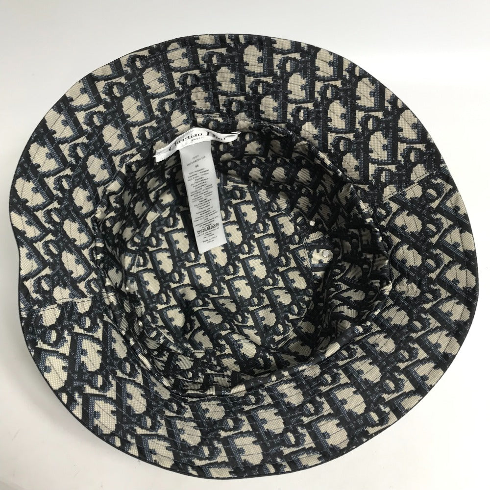 Dior 95TDD923A130 Oblique TEDDY-D Bob Hat, Bucket Hat, Polyester, Women's, Navy