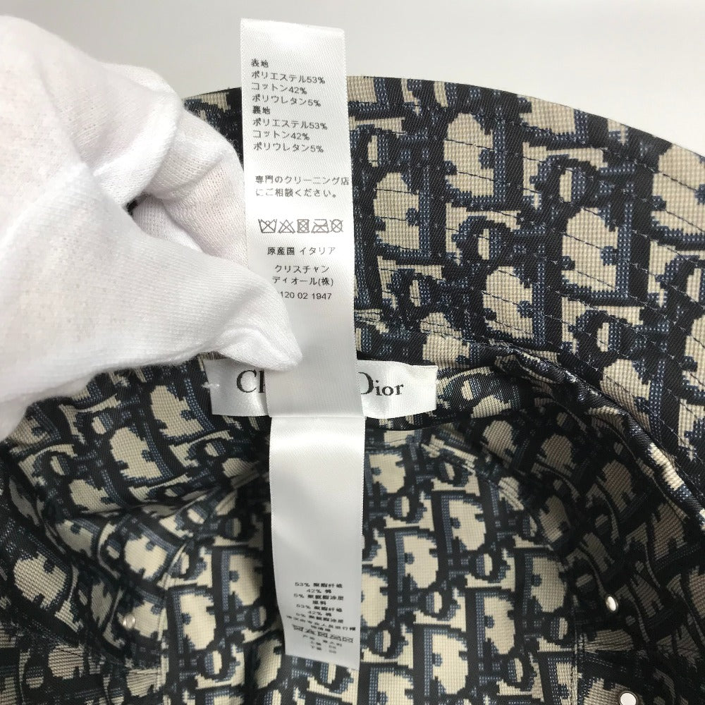 Dior 95TDD923A130 Oblique TEDDY-D Bob Hat, Bucket Hat, Polyester, Women's, Navy