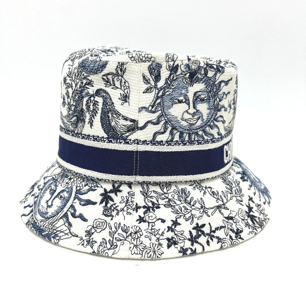 Dior 42TFS923X131 D-BOBBY ロゴ刺繍 ジャガード 帽子 アパレル小物 帽子 キャンバス レディース ホワイト
