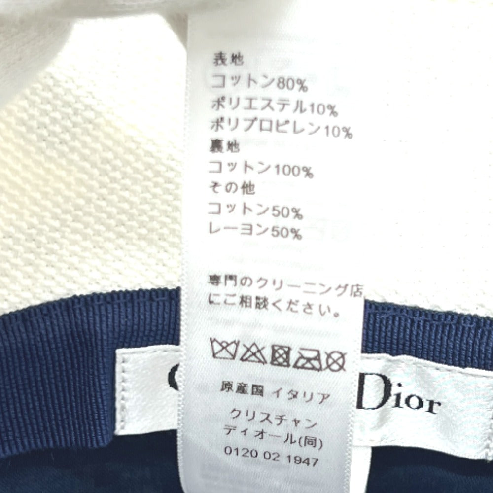 Dior 42TFS923X131 D-BOBBY ロゴ刺繍 ジャガード 帽子 アパレル小物 帽子 キャンバス レディース ホワイト