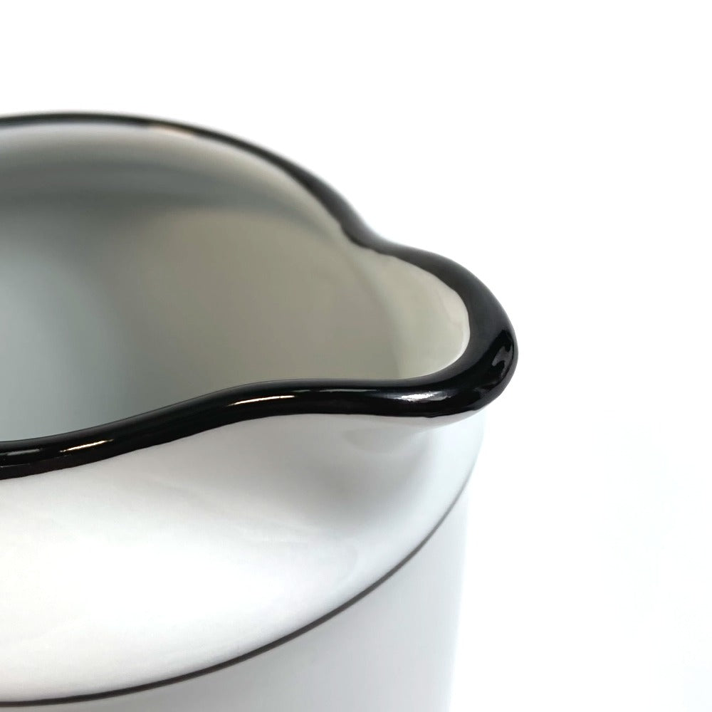 Dior Monsieur Dior Creamer Milk Pitcher Glass Ceramic Unisex White x Black