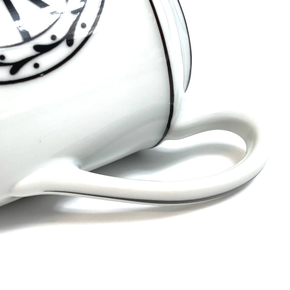 Dior Monsieur Dior Creamer Milk Pitcher Glass Ceramic Unisex White x Black