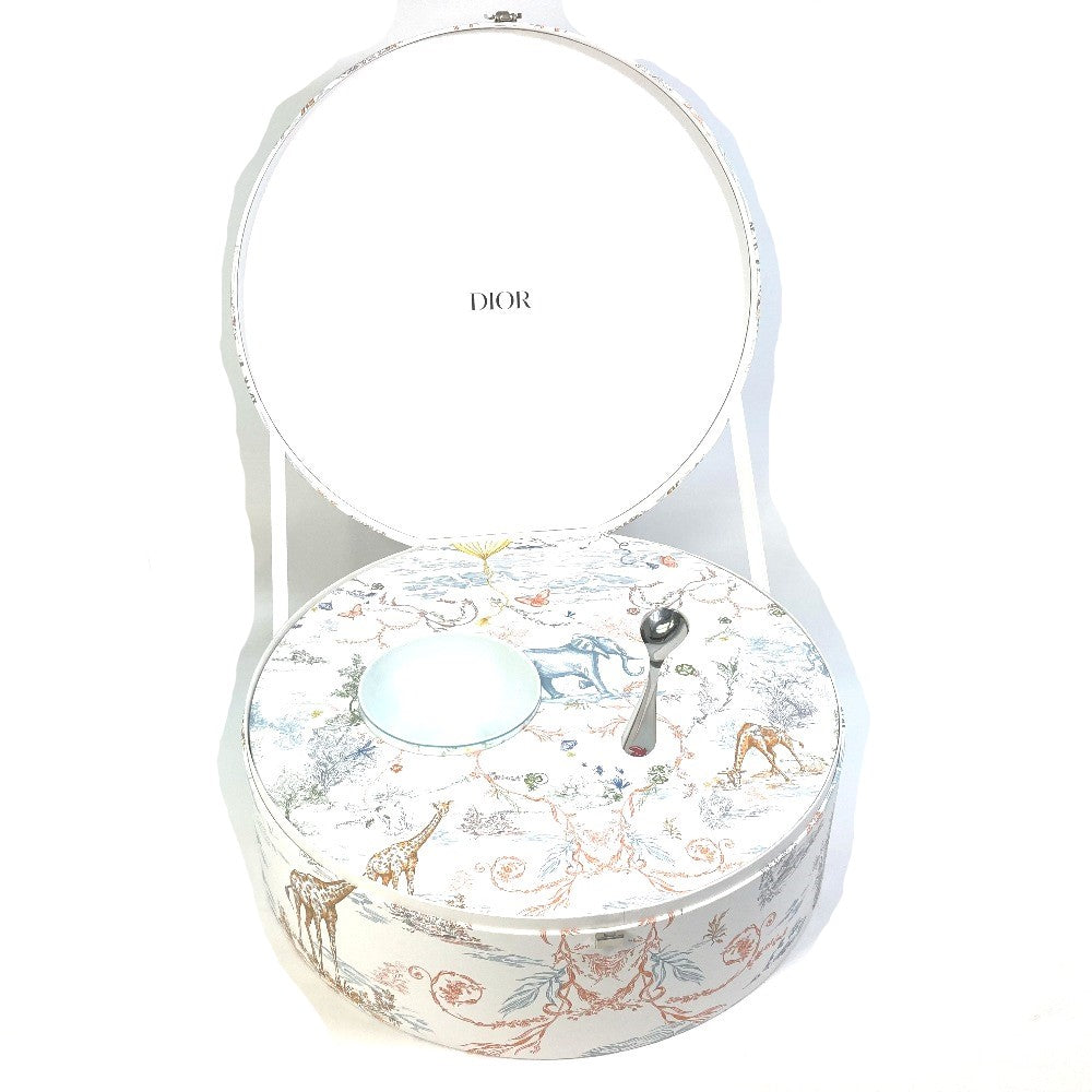 Dior HYJ03CEB0L_C970 Baby Gift Set, Toile de Jouy Kids Bowl &amp; Spoon Set, Ceramic, White