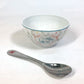 Dior HYJ03CEB0L_C970 Baby Gift Set, Toile de Jouy Kids Bowl &amp; Spoon Set, Ceramic, White