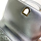 Dior Small Flap Bag, DIORAMA Chain Shoulder Bag, Leather, Silver, Women's
