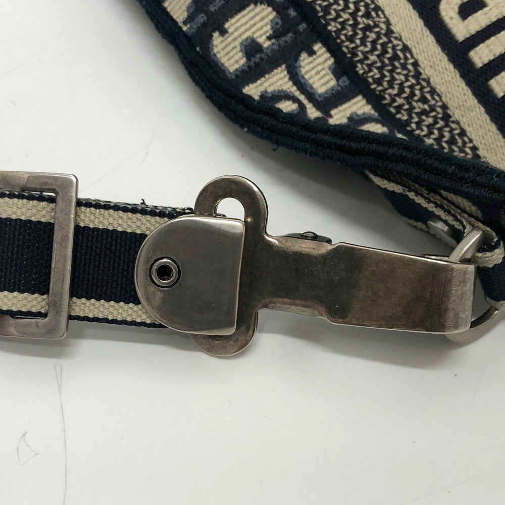 Dior Oblique Flat Bag, Crossbody Bag, Shoulder Bag, Jacquard, Women's, Navy