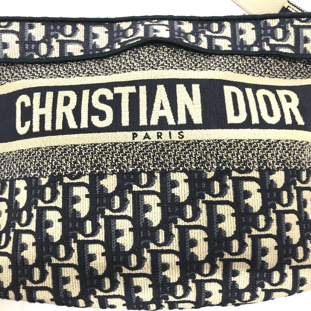 Dior Oblique Flat Bag, Crossbody Bag, Shoulder Bag, Jacquard, Women's, Navy
