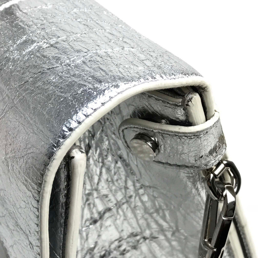 Christian Dior DIOREVER Diorever 2-Way Handbag in Metallic Silver Leather for Women