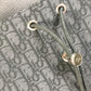Dior 1ADBA161YKS 23SS Saddle Oblique Backpack, Canvas/Leather, Men's, Navy