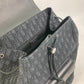 Dior 1ADBA161YKS 23SS Saddle Oblique Backpack, Canvas/Leather, Men's, Navy