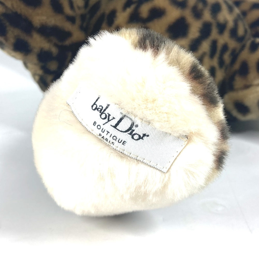 Dior 人形 ベア クマ 熊 インテリア レオパード 豹 ヒョウ柄 テディベア ぬいぐるみ コットン キッズ ブラウン