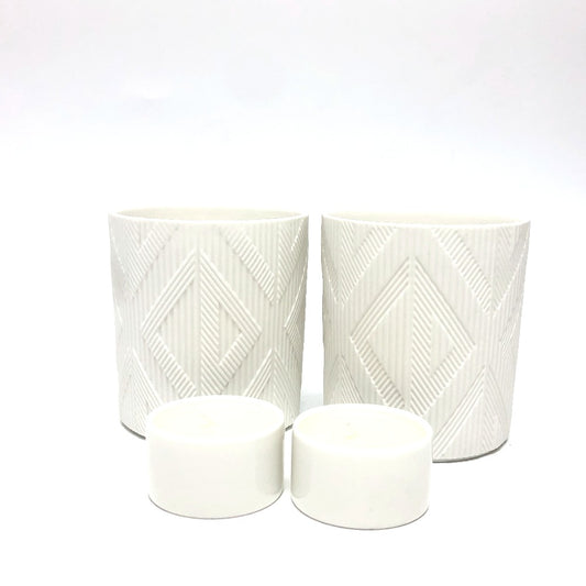 Dior Candle Set (2 pieces), Ceramic, Unisex, White