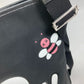 DIOR HOMME KAWS Collaboration Japan Exclusive BEE Logo 2-Way Crossbody Shoulder Bag/Tote Bag in Nylon/Leather, Men's Black