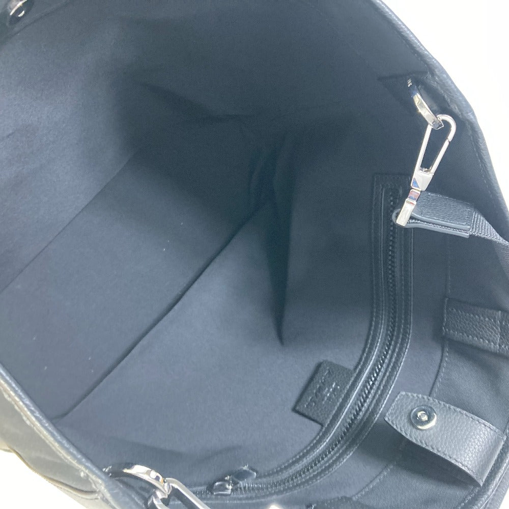 DIOR HOMME KAWS Collaboration Japan Exclusive BEE Logo 2-Way Crossbody Shoulder Bag/Tote Bag in Nylon/Leather, Men's Black
