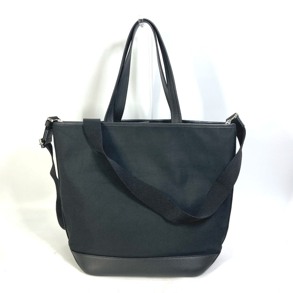 DIOR HOMME KAWS Collaboration Japan Exclusive BEE Logo 2-Way Crossbody Shoulder Bag/Tote Bag in Nylon/Leather, Men's Black