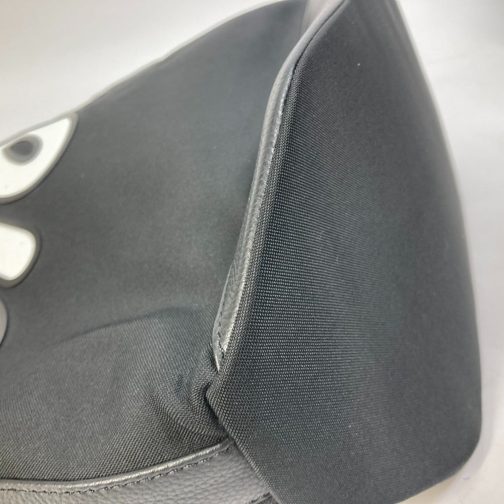 DIOR HOMME KAWS Collaboration Japan Exclusive BEE Logo 2-Way Crossbody Shoulder Bag/Tote Bag in Nylon/Leather, Men's Black
