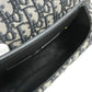 Dior CD カナージュ カロ チェーン ショルダーバッグ レザー レディース グレー