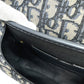 Dior CD カナージュ カロ チェーン ショルダーバッグ レザー レディース グレー