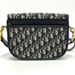 Dior CD カナージュ カロ チェーン ショルダーバッグ レザー レディース グレー
