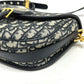 Dior CD カナージュ カロ チェーン ショルダーバッグ レザー レディース グレー