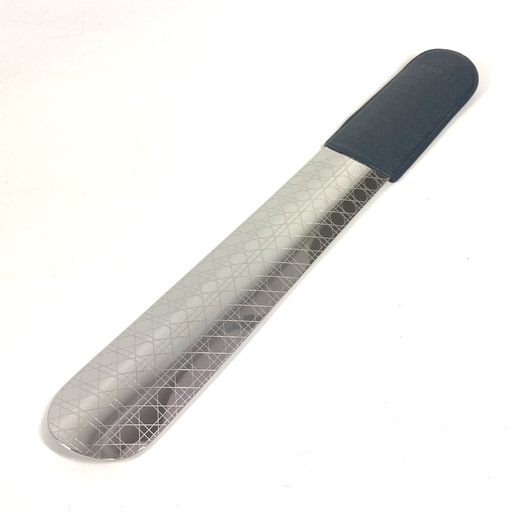 Dior logo shoehorn, interior shoehorn, leather, unisex, navy