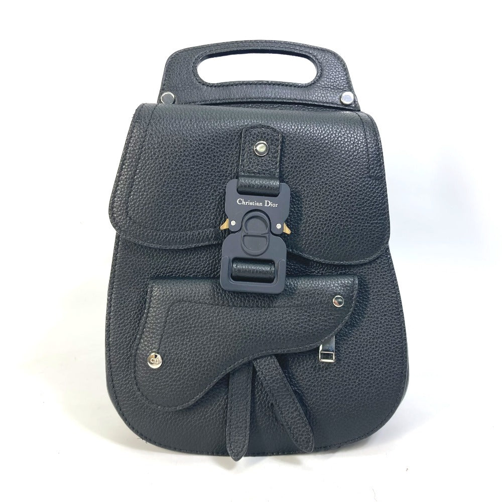 Dior カバン ギャロップ Gallop サドル バックパック リュックサック カーフスキン メンズ ブラック