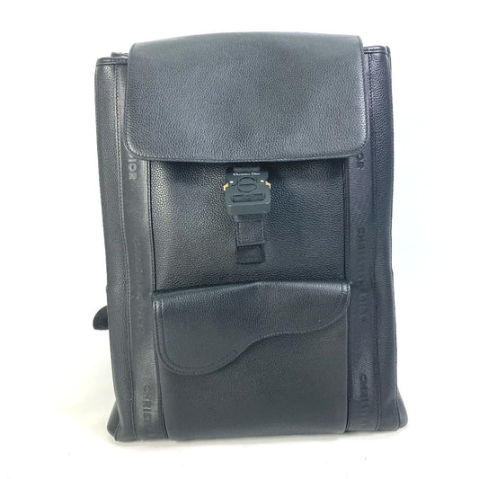 Dior 1ADBA143SSE サドル バックパック カバン リュックサック レザー メンズ ブラック