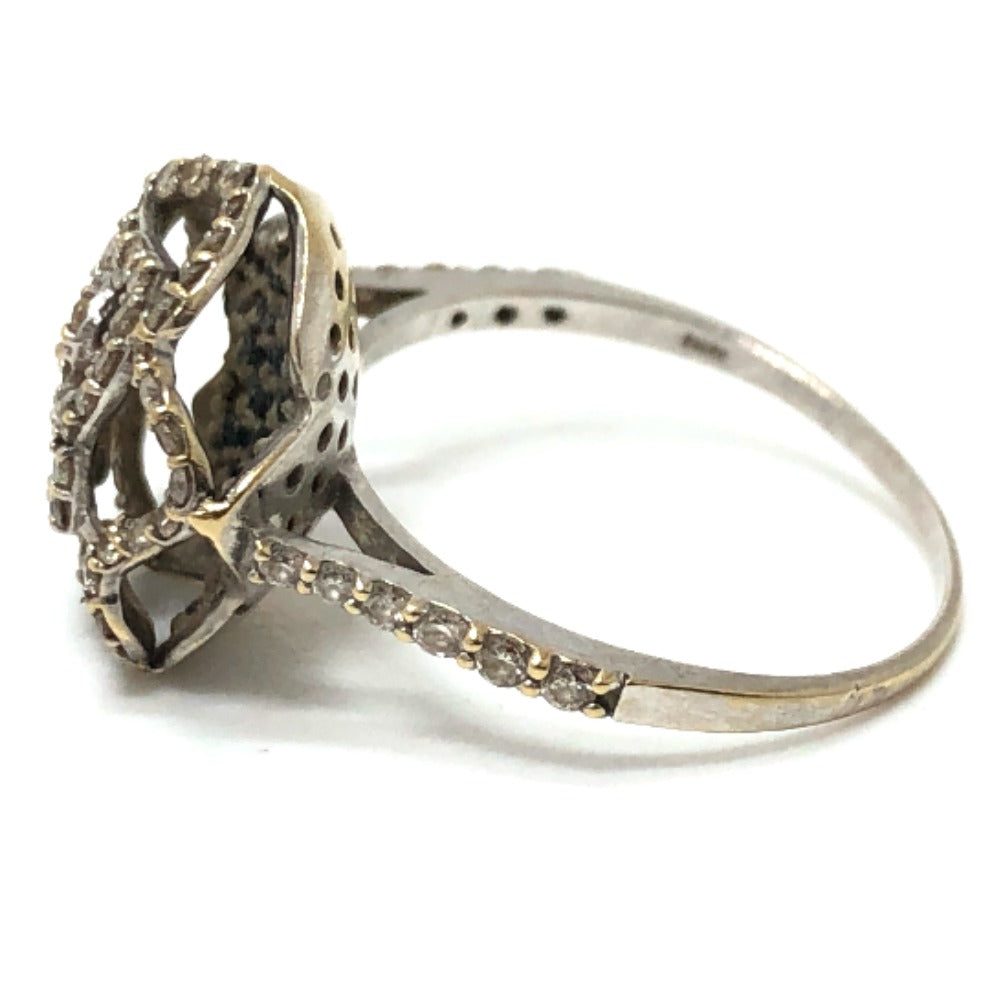 jewelry カメリアデザイン バラ Ｄ0.44ct D0.50ct リング・指輪 K18WG レディース シルバー
