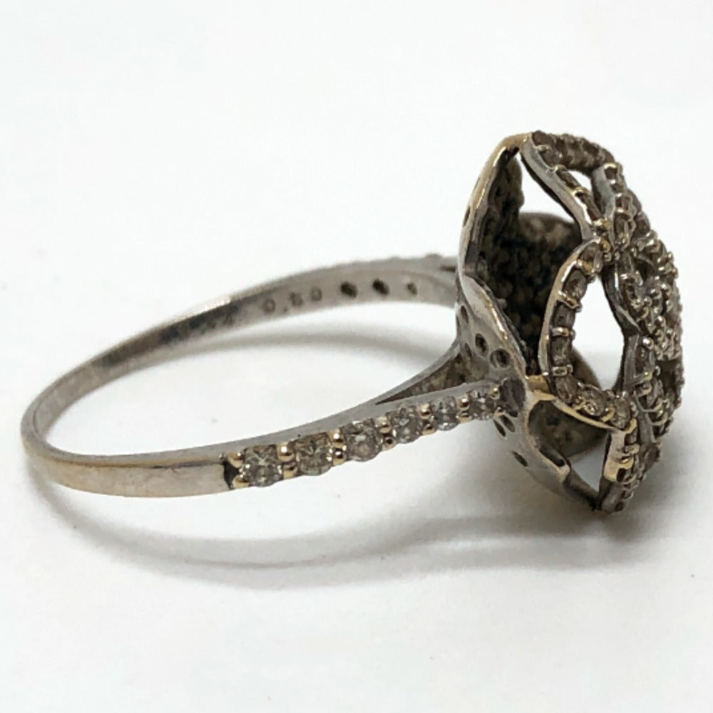 jewelry カメリアデザイン バラ Ｄ0.44ct D0.50ct リング・指輪 K18WG レディース シルバー