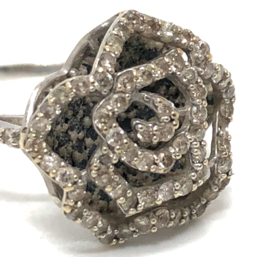 jewelry カメリアデザイン バラ Ｄ0.44ct D0.50ct リング・指輪 K18WG レディース シルバー