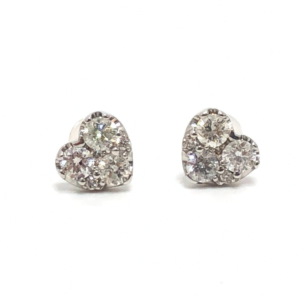jewelry Pt900 D0.50ct D0.50ct ハート ダイヤピアス ピアス アクセサリー ピアス Pt900 レディース シルバー