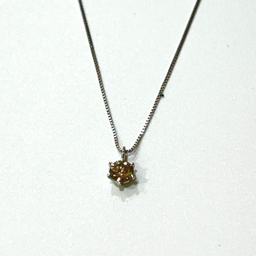 jewelry K18WG D0.20ct 1Pダイヤ K18 ダイヤ ネックレス K18WG レディース シルバー