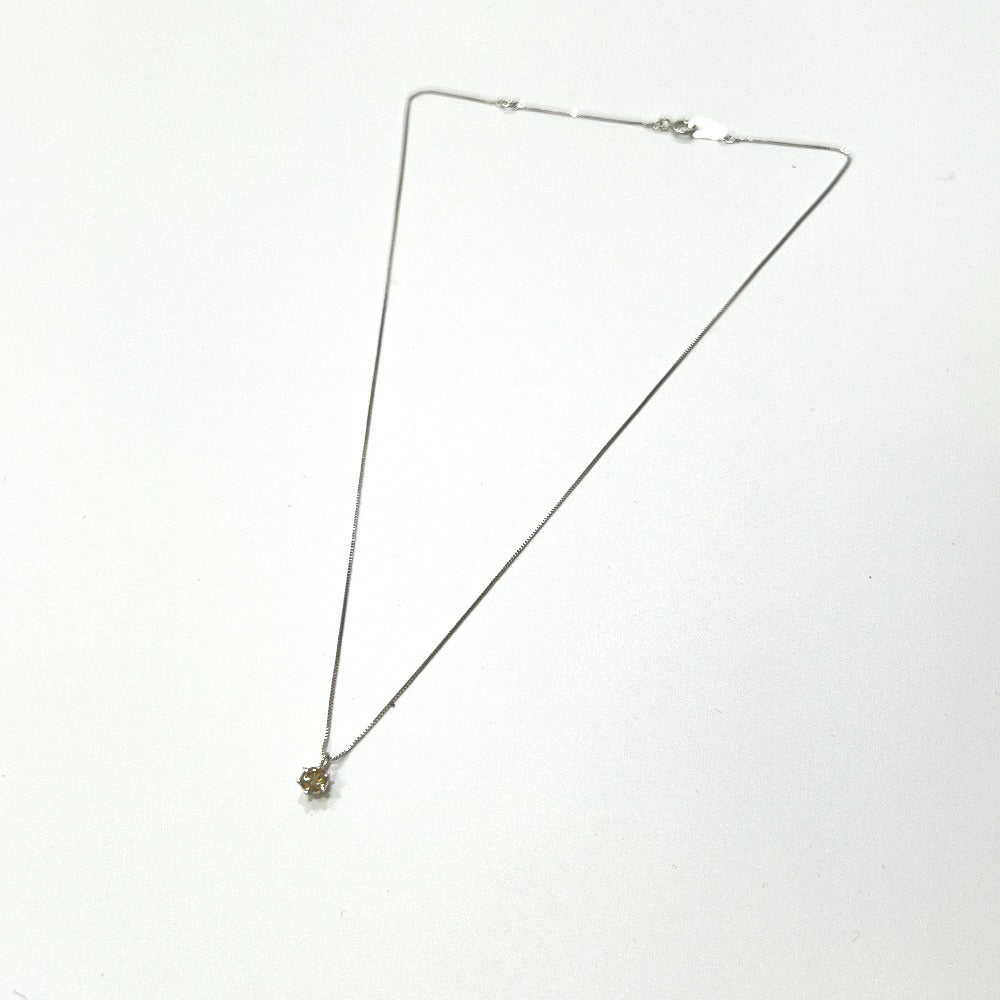 jewelry K18WG D0.20ct 1Pダイヤ K18 ダイヤ ネックレス K18WG レディース シルバー
