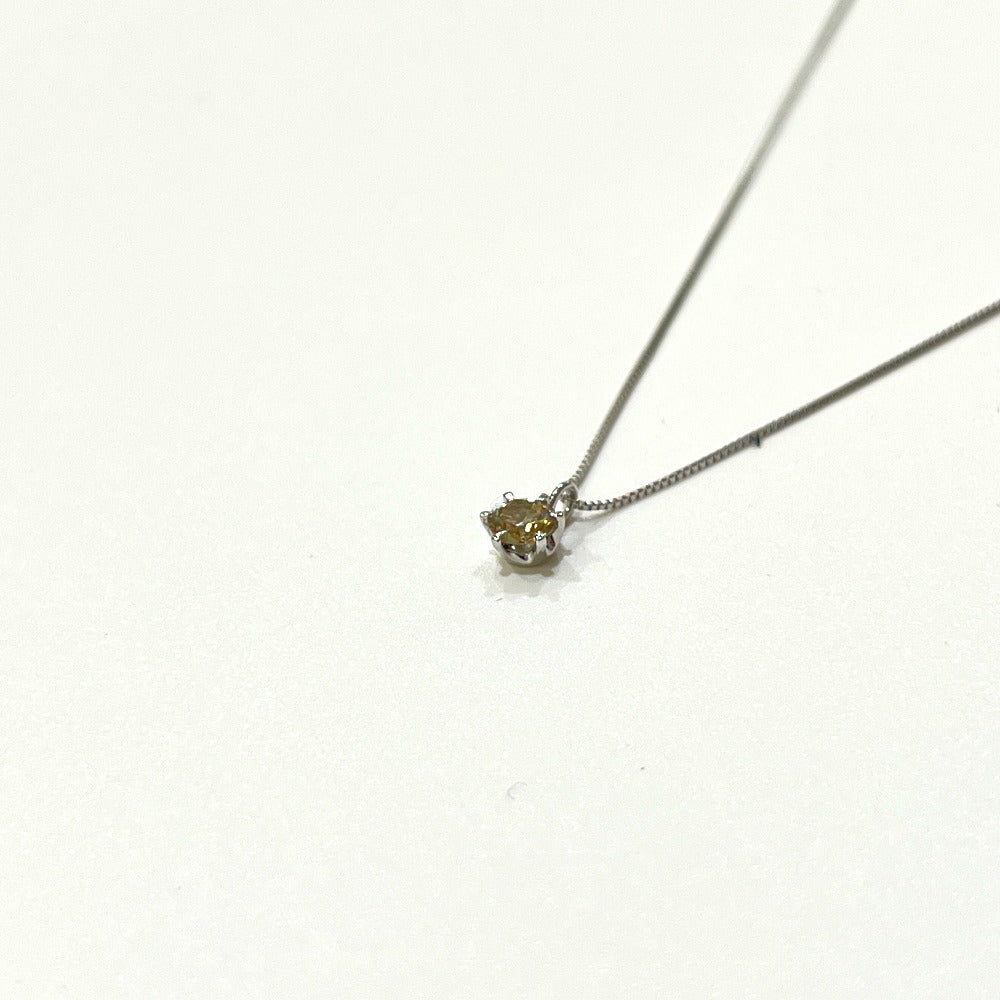 jewelry K18WG D0.20ct 1Pダイヤ K18 ダイヤ ネックレス K18WG レディース シルバー