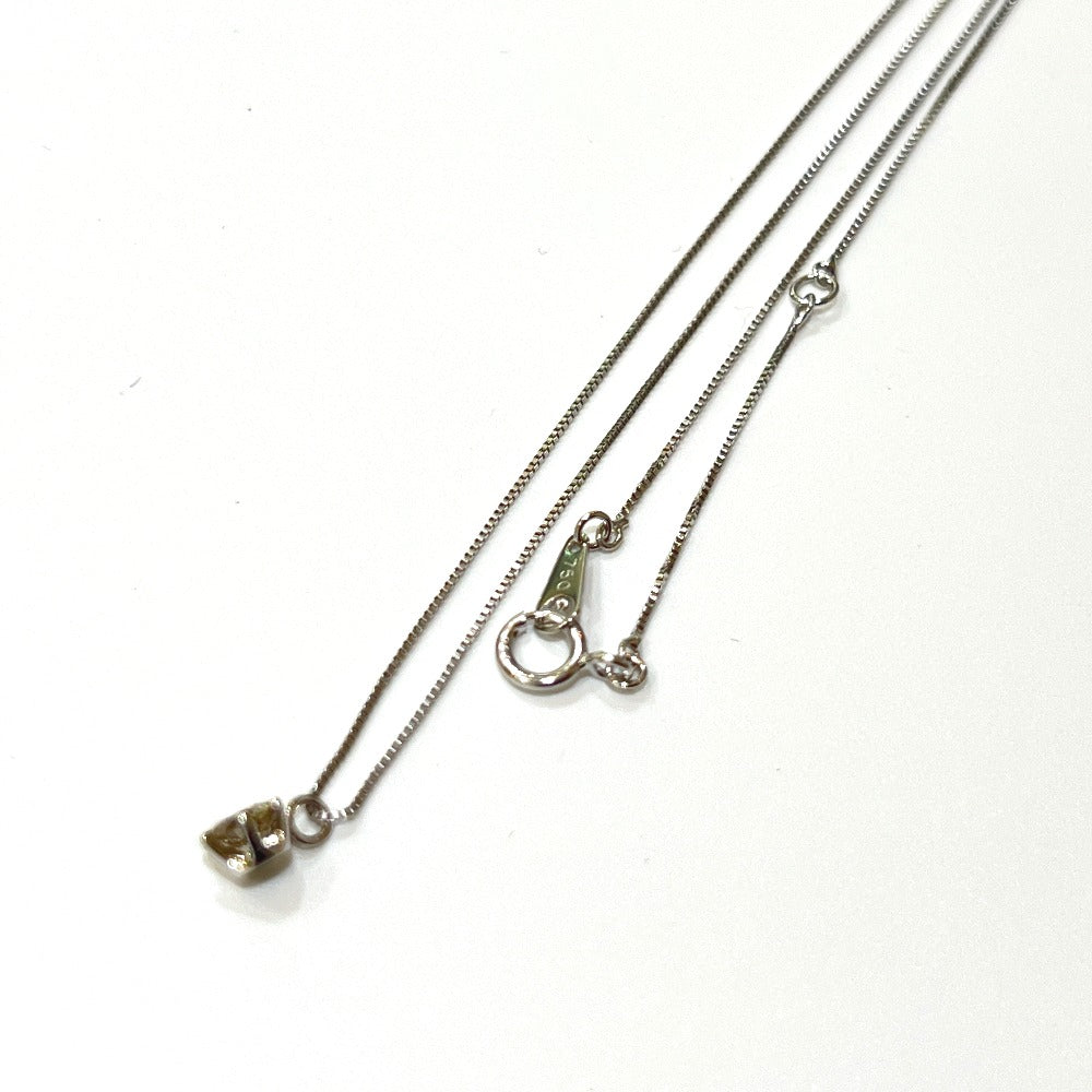 jewelry K18WG D0.20ct 1Pダイヤ K18 ダイヤ ネックレス K18WG レディース シルバー
