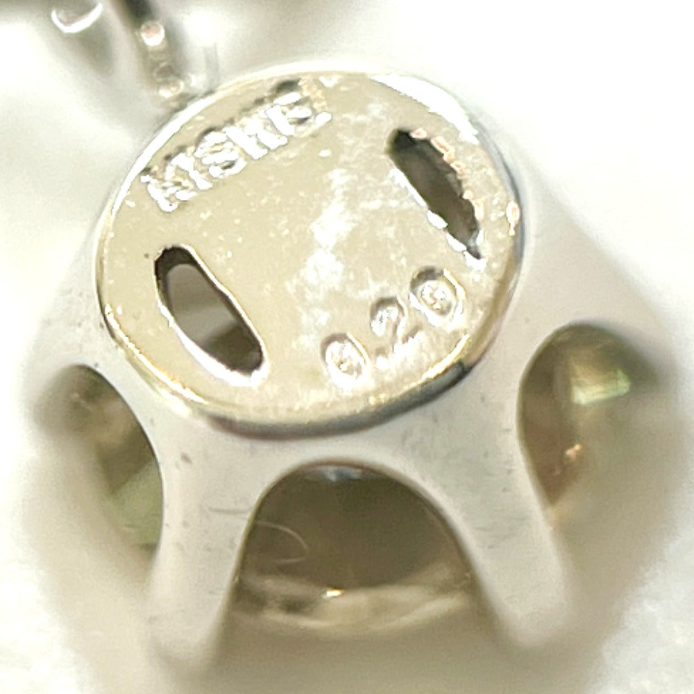 jewelry K18WG D0.20ct 1Pダイヤ K18 ダイヤ ネックレス K18WG レディース シルバー