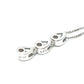 jewelry K10GW 3Pダイヤ ネックレス K18WG レディース シルバー