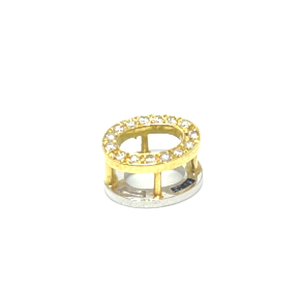 jewelry K18×Pt850 ダイヤ ミニ ペンダントトップ K18/Pt850 レディース ゴールド