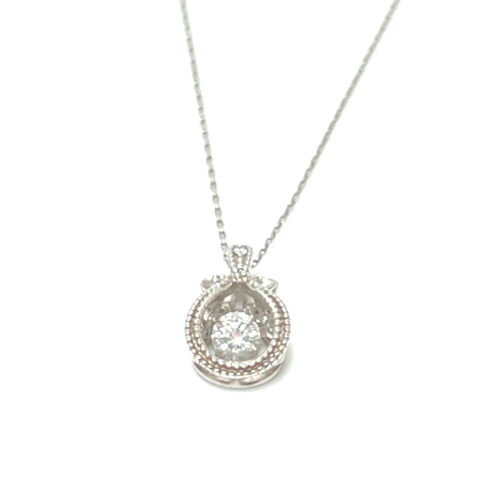 jewelry K18WG K10WG ダイヤ D0.15ct チェーン ネックレス K18WG レディース シルバー