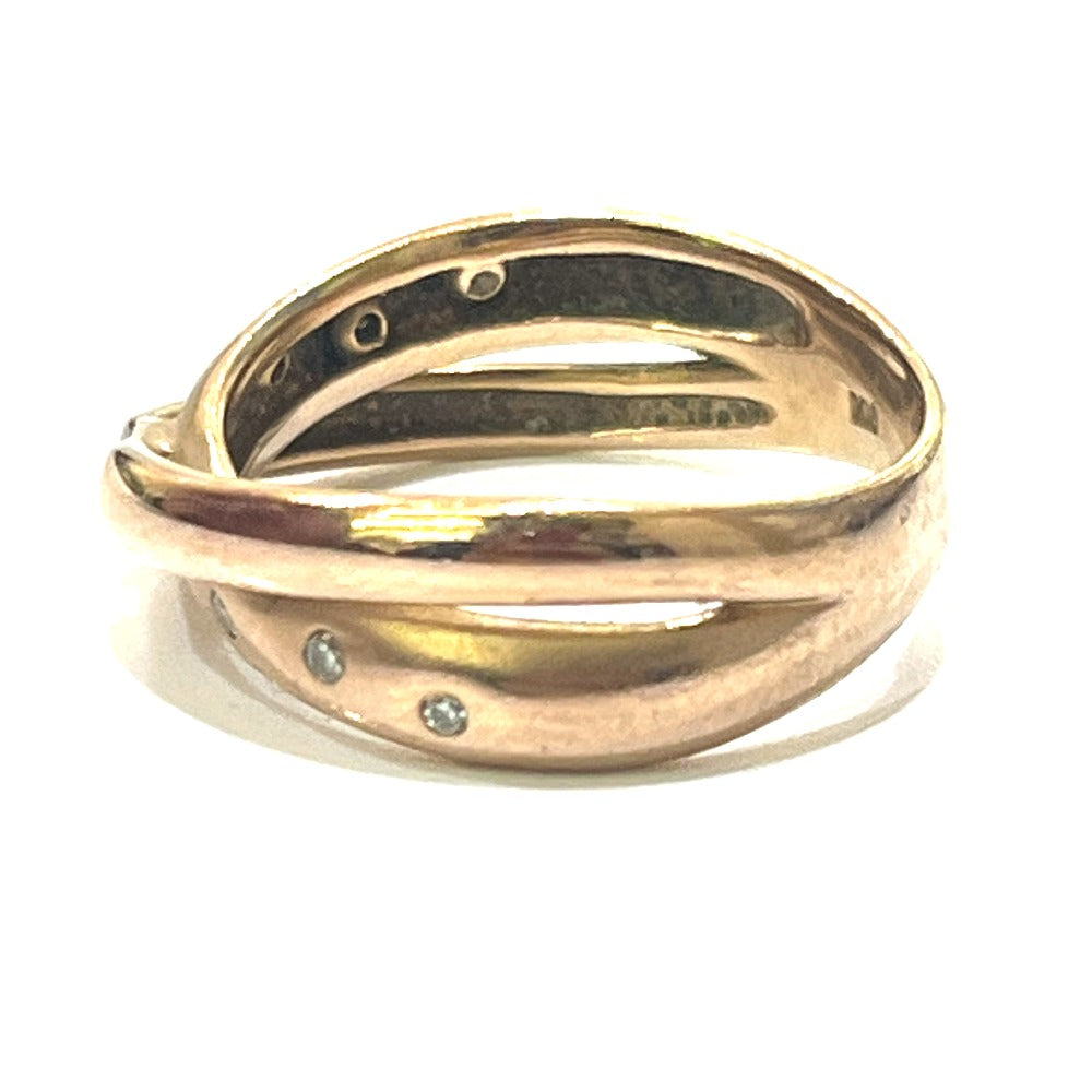 Jewelry K18PG D0.15ct Diamond Diamond Jewelry Accessories Ring K18PG Women's Pink Gold Gold