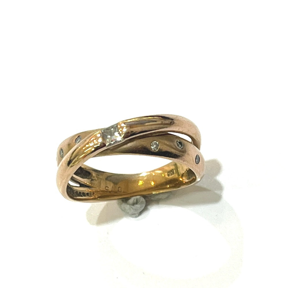 Jewelry K18PG D0.15ct Diamond Diamond Jewelry Accessories Ring K18PG Women's Pink Gold Gold