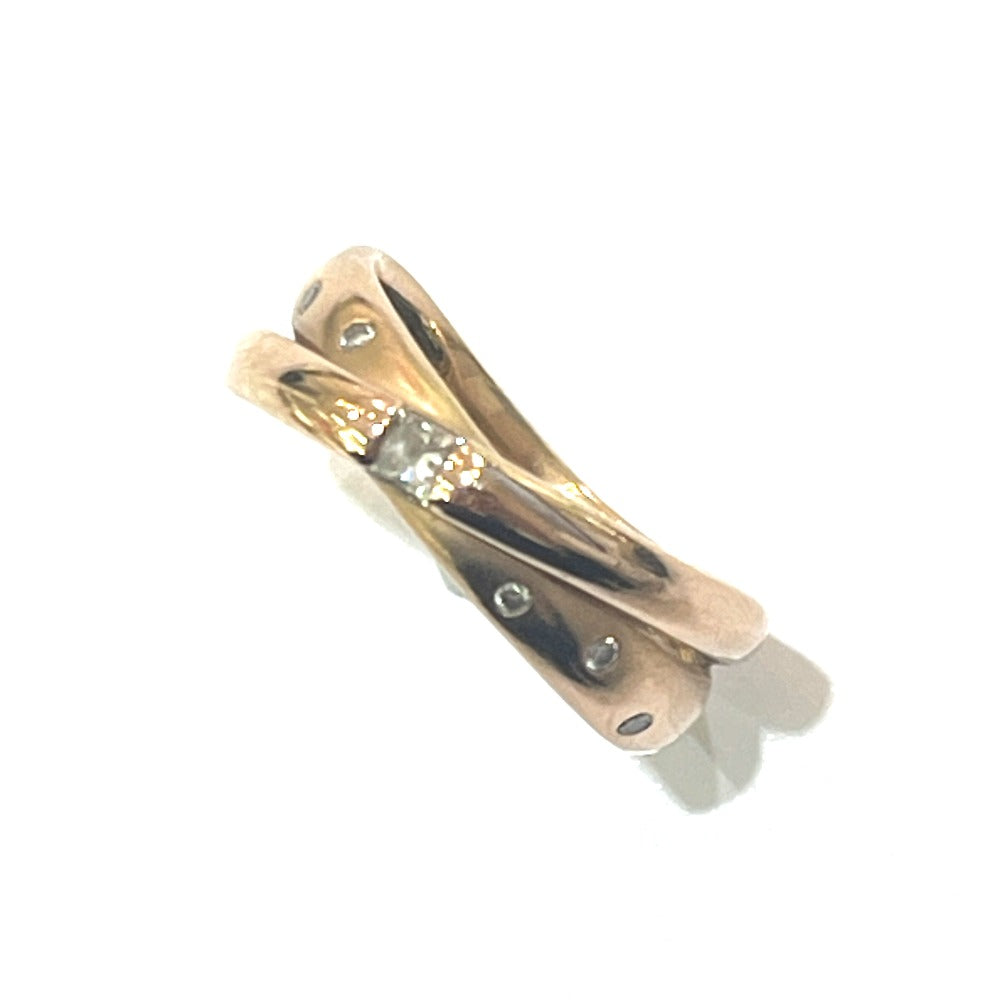 Jewelry K18PG D0.15ct Diamond Diamond Jewelry Accessories Ring K18PG Women's Pink Gold Gold