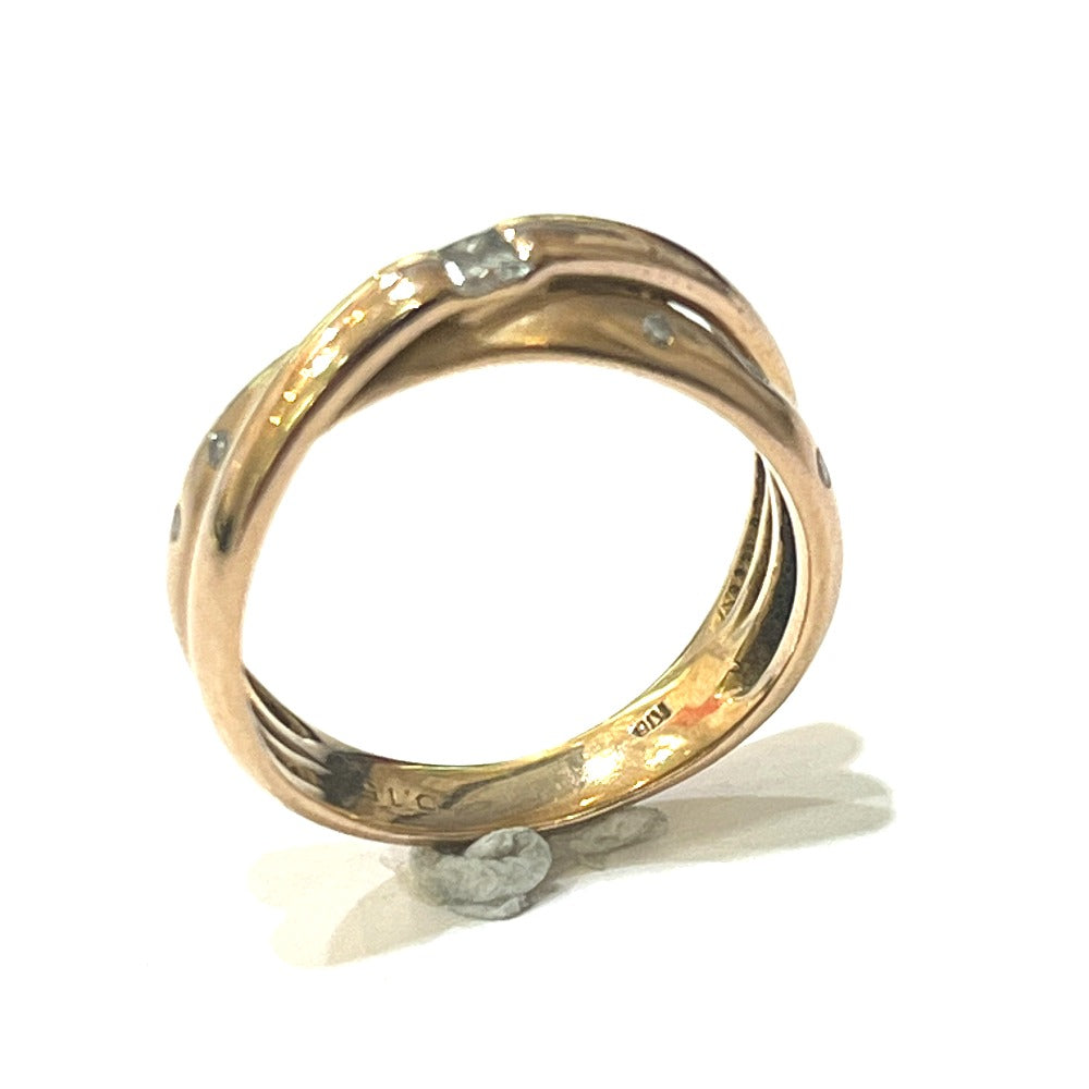 Jewelry K18PG D0.15ct Diamond Diamond Jewelry Accessories Ring K18PG Women's Pink Gold Gold